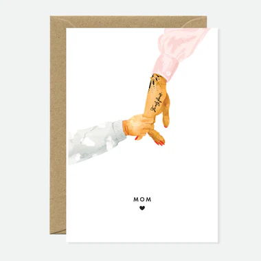 carte "Mom and Baby Hand Greeting"