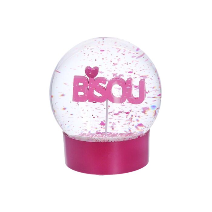 boule à neige bisou