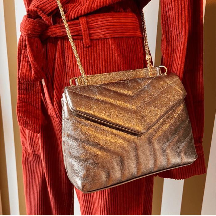 sac bandoulière bronze