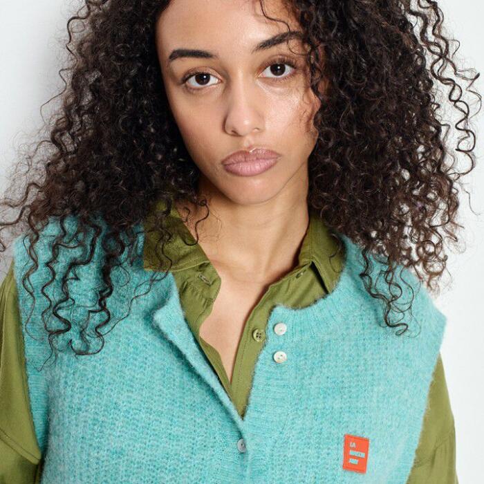 Gilet East - court sans manches col rond - American Vintage