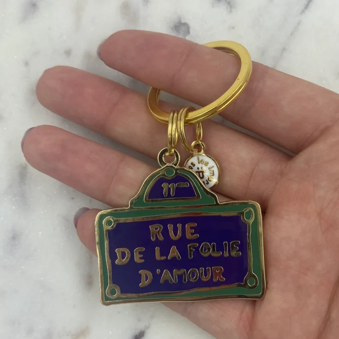 Porte-clés Plaque de rue Rue de la Folie - Les Imprimeuses