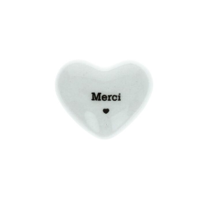 coeur céramique merci