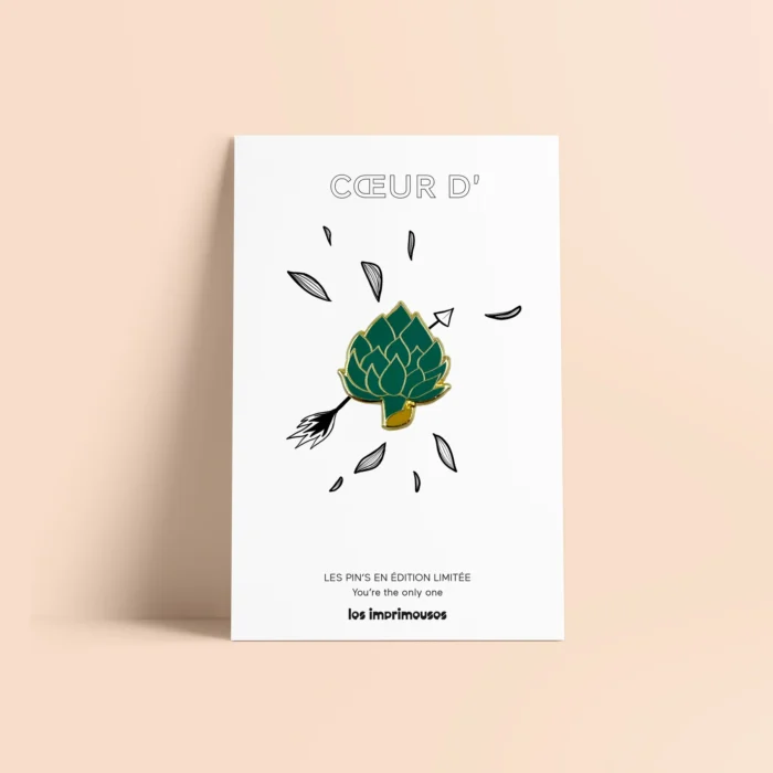 Pin's Coeur d'artichaut- Les Imprimeuses