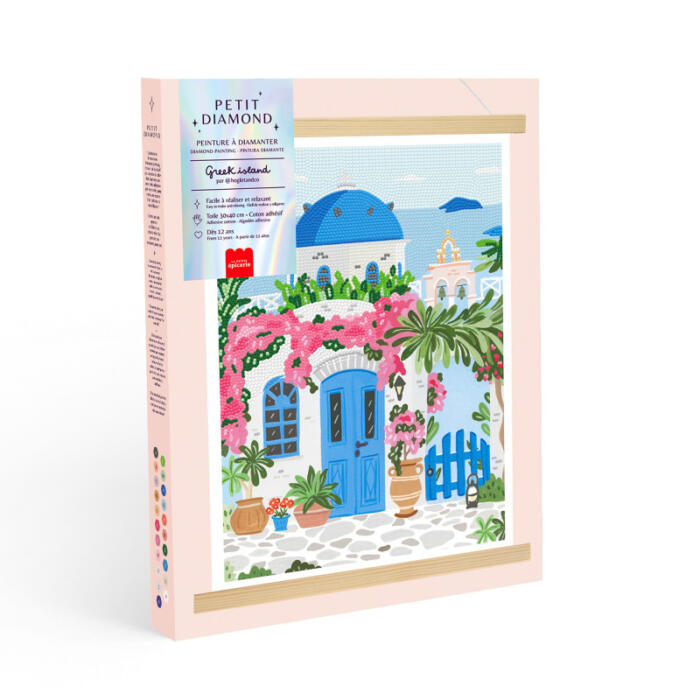 Coffret Petit Diamond Painting Greek Island - La petite épicerie