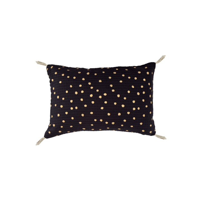 Coussin nano Dots noir - Boncoeurs