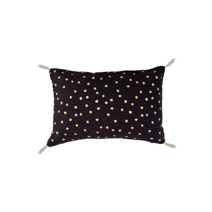 Coussin nano Dots noir - Boncoeurs