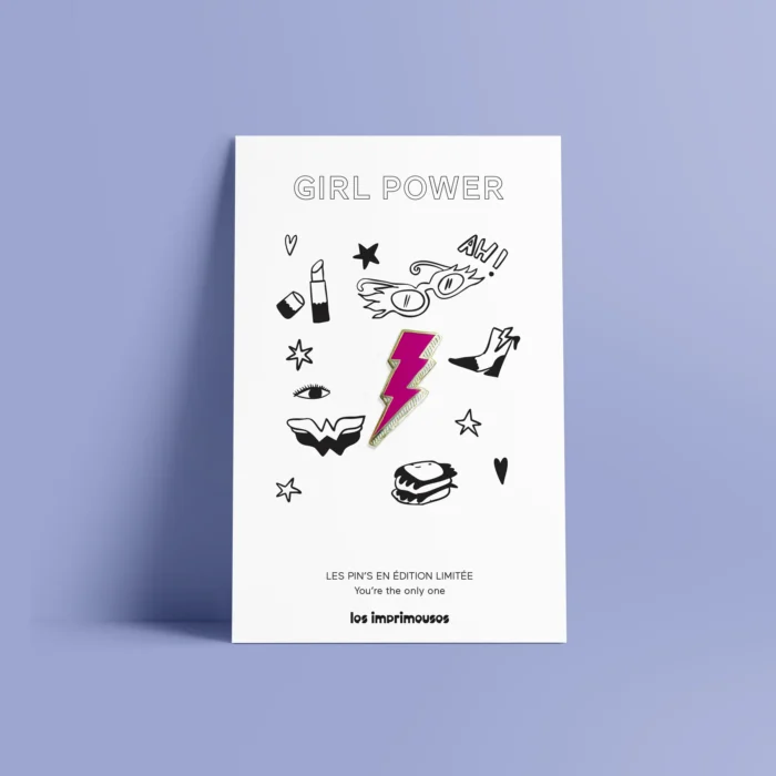 Pin's Eclair Girl Power - Les Imprimeuses