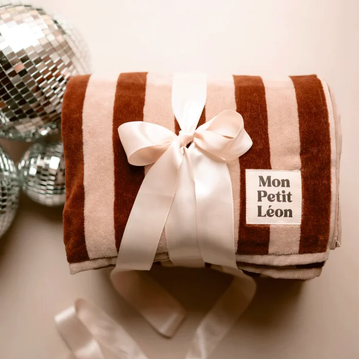 Serviette de bain rayures - Mon petit Léon